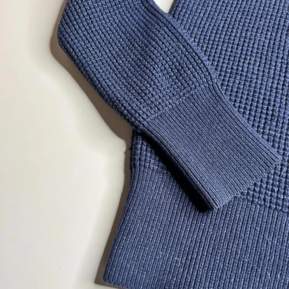 Banana Republic Men’s Waffle Knit Half‎ Zip Sweater Blue Size M